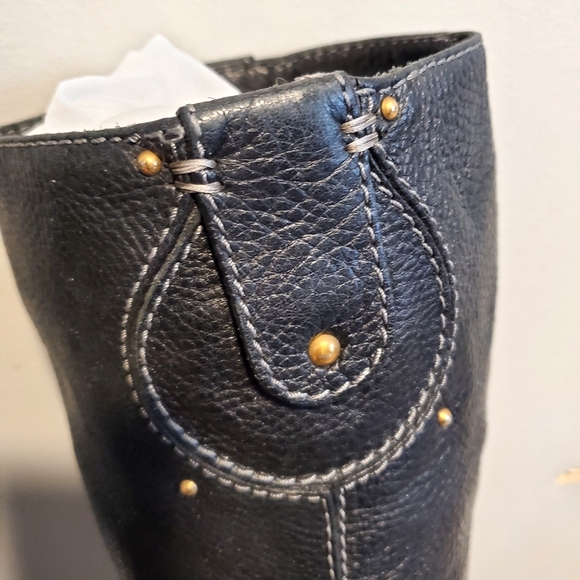 ❌❌❌SOLD❌❌❌          AUTHENTIC CHLOE BLACK LEATHER HIGH BOOTS - Picture 3 of 7